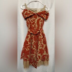 Joyfolie One Shoulder Red Floral Dress